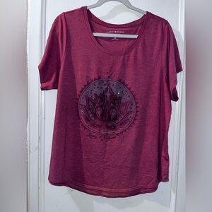 Lucky Brand Women's Red Graphic Top size XL